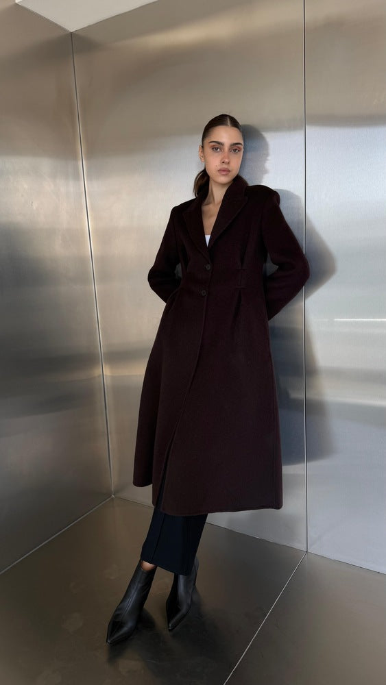 Woolen Cinched Coat