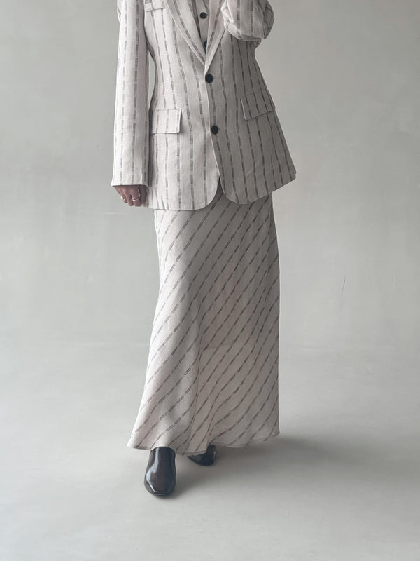 Skirt Suit 3 Pieces Striped