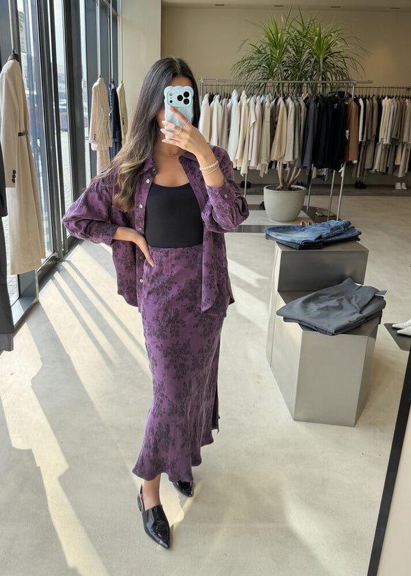 Floral Jacquard Skirt Set