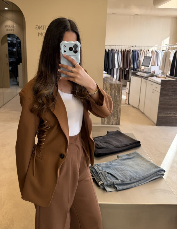 Side Drawstring Blazer