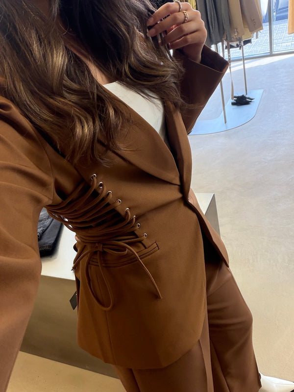 Side Drawstring Blazer