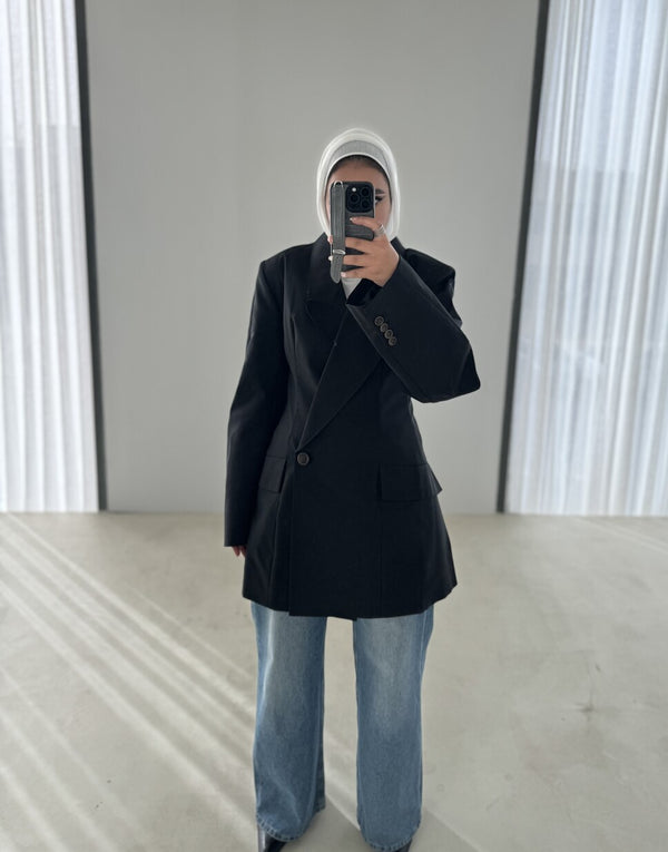 Burr One Button Blazer