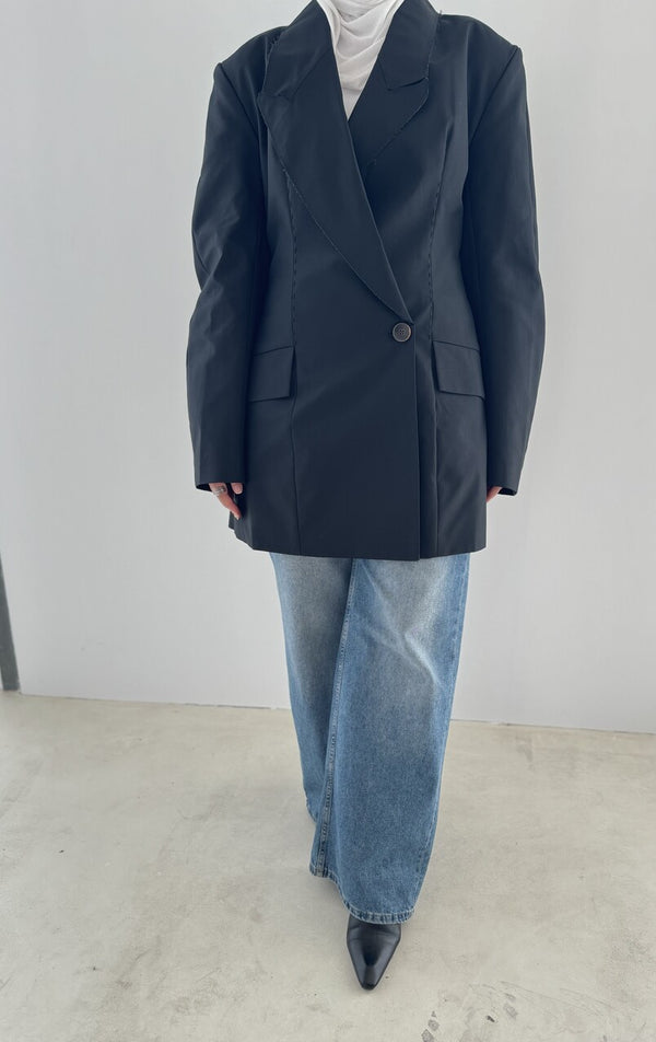Burr One Button Blazer