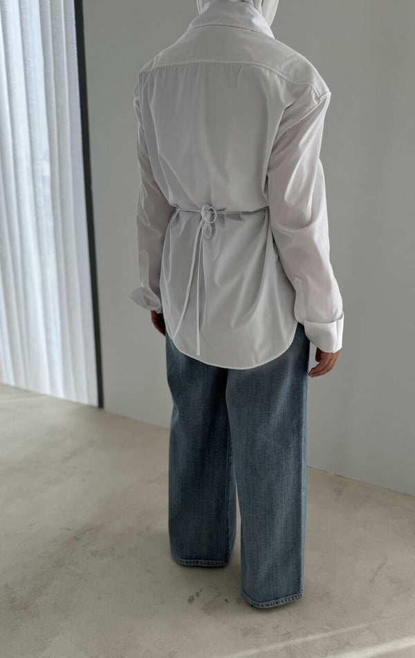 Casual Plain White Long Sleeve Shirts