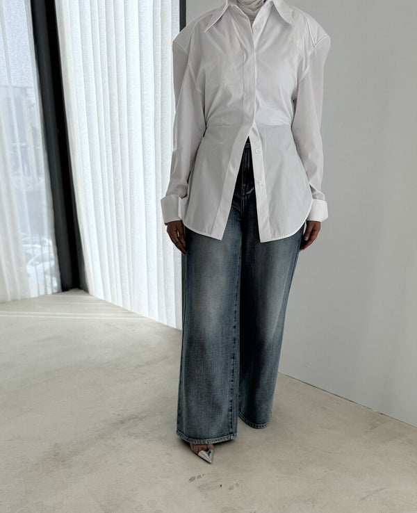 Casual Plain White Long Sleeve Shirts