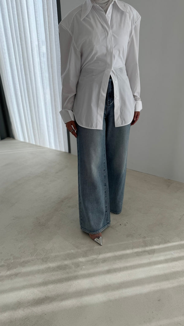 Casual Plain White Long Sleeve Shirts