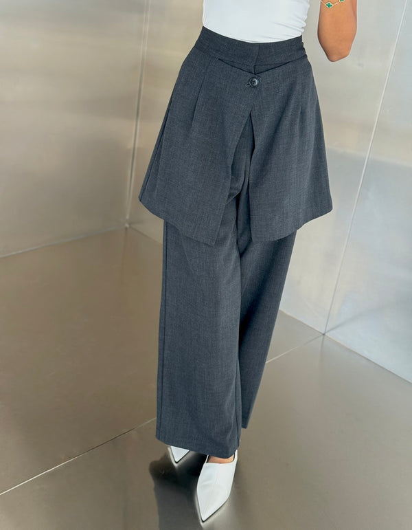2-in-1 Irremovable Skirt Pants Set