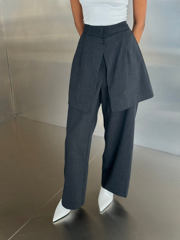 2-in-1 Irremovable Skirt Pants Set