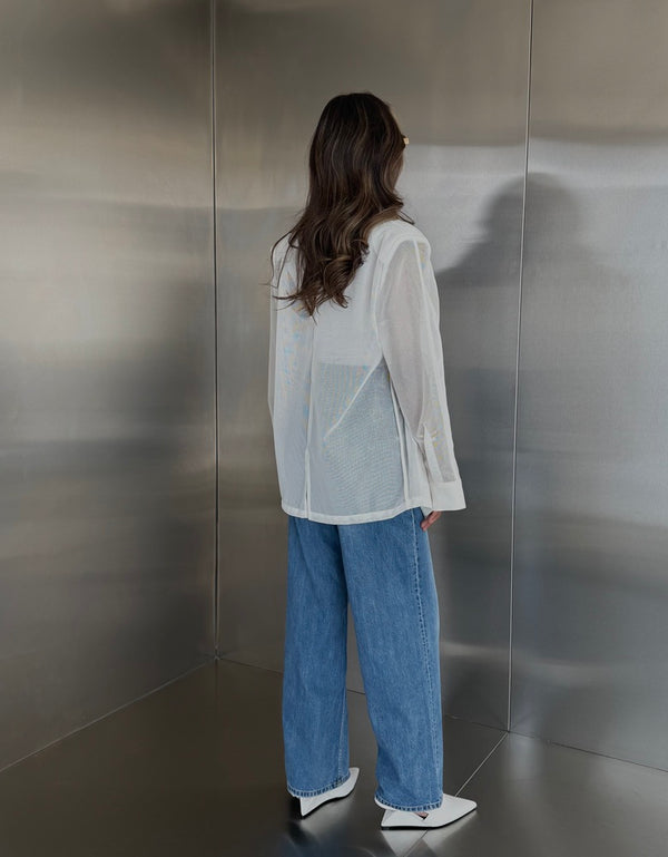 Long Sleeve Mesh Shirt