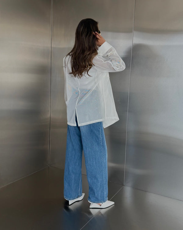 Long Sleeve Mesh Shirt