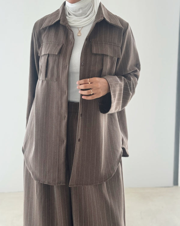 Striped 2 Breasted Pocket Set