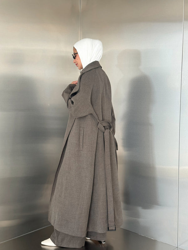 Big Collar Coat Pants Set