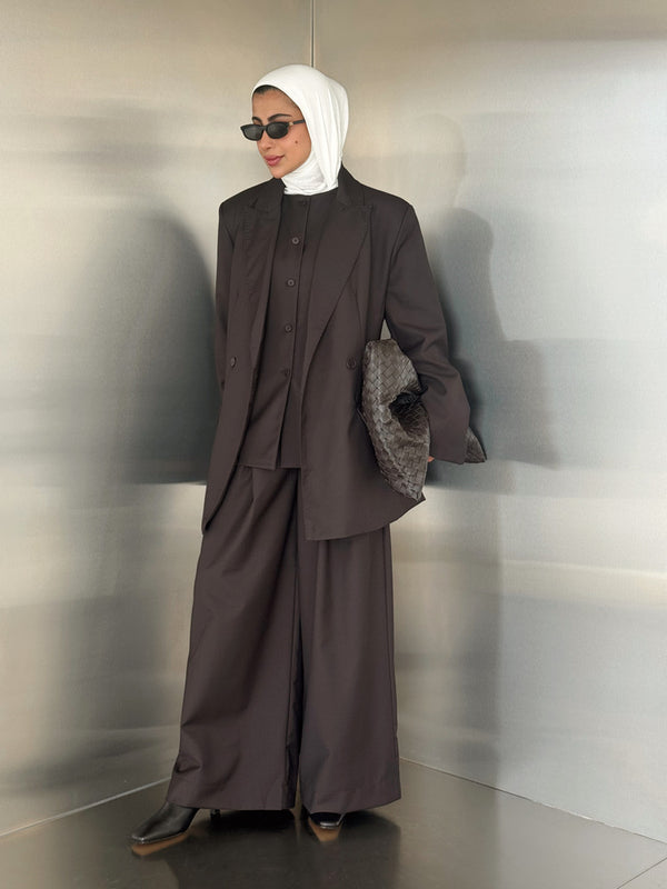 3PC Blazer Set w/ Waist Wrap