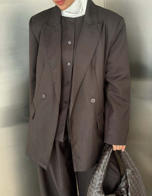 3PC Blazer Set w/ Waist Wrap