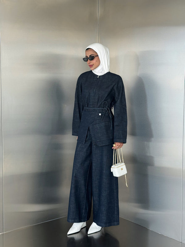 Denim Round Neck 3PC Set