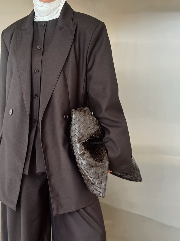 3PC Blazer Set w/ Waist Wrap