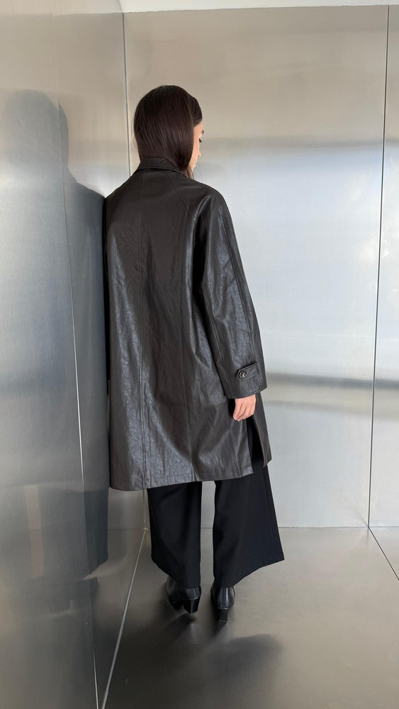 Mid-length Leather Jacket