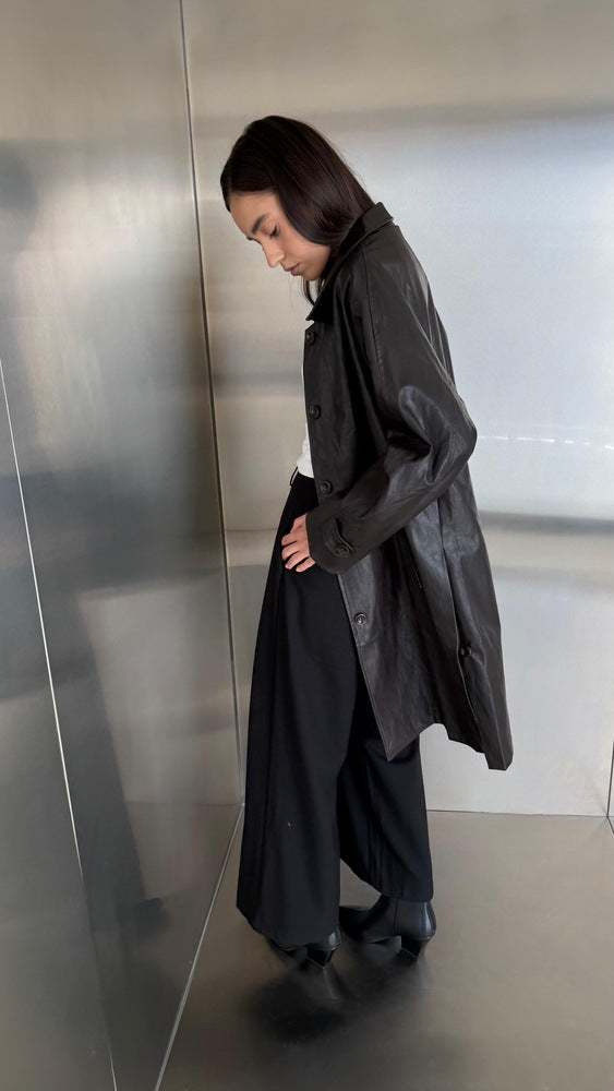 Mid-length Leather Jacket