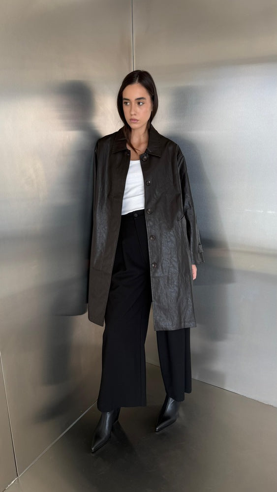 Mid-length Leather Jacket