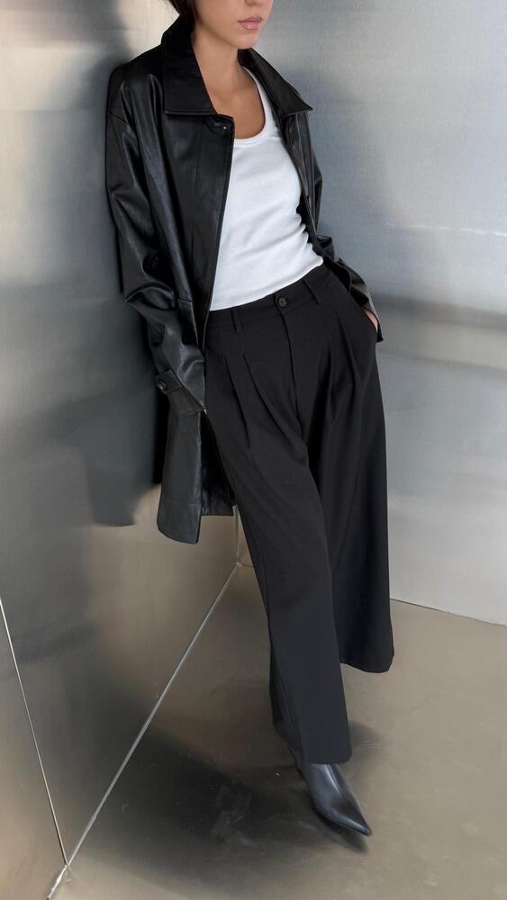 Mid-length Leather Jacket