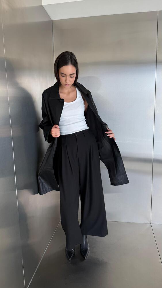 Mid-length Leather Jacket