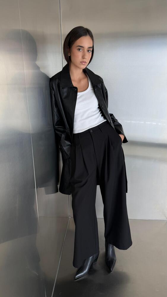 Mid-length Leather Jacket