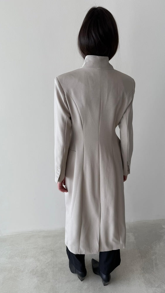 3 Buttons Pocketed Long Blazer