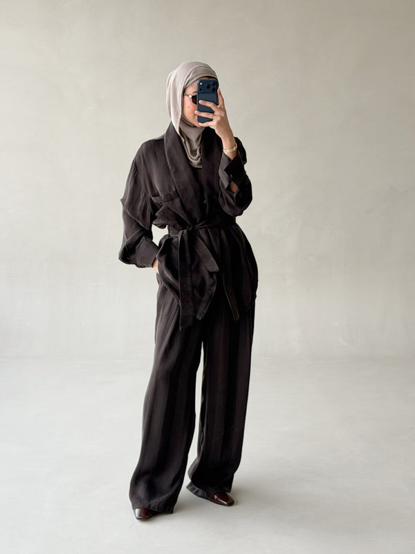 Stripe Silk Set
