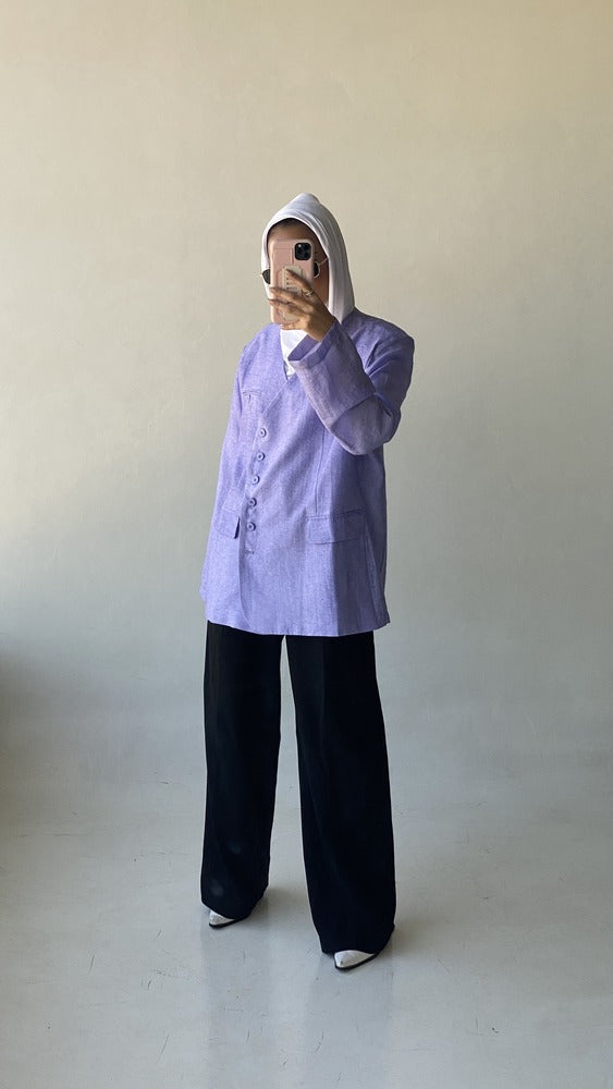 Commute Style  Cotton Linen Blazer  مجموعة الكتان