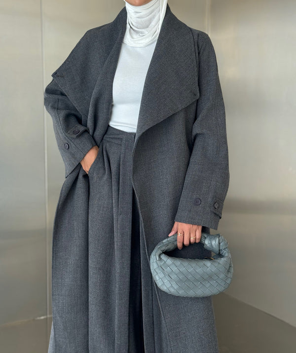 Big Collar Coat Pants Set