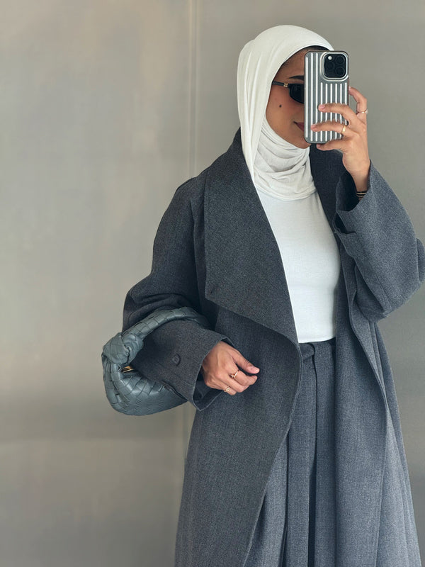 Big Collar Coat Pants Set