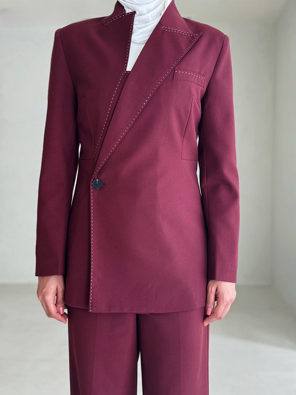 Asymmetry Line Stitch Designed 2PC Set