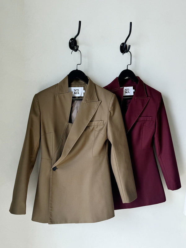Asymmetry Line Stitch Designed 2PC Set