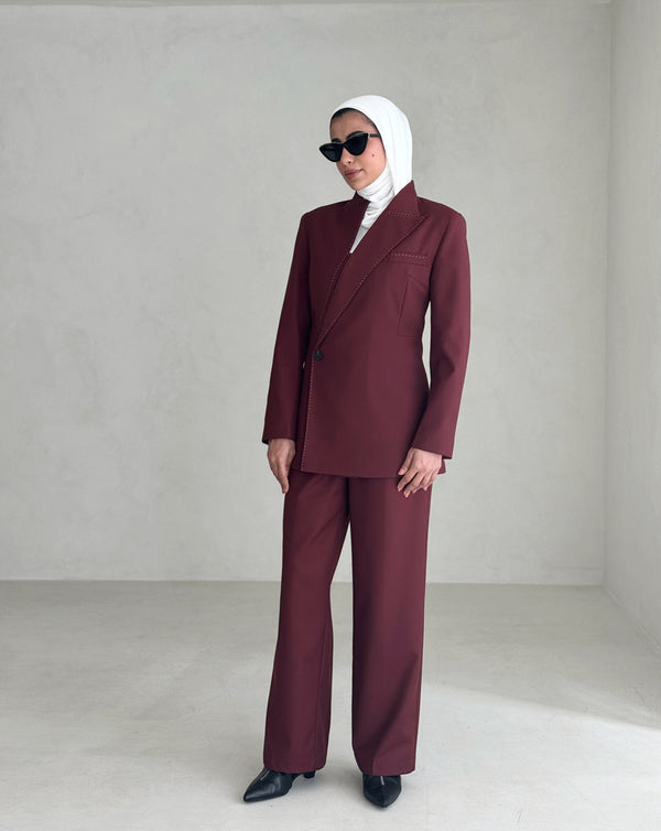Asymmetry Line Stitch Designed 2PC Set