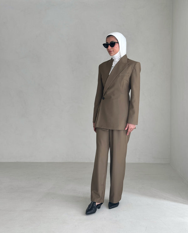 Asymmetry Line Stitch Designed 2PC Set