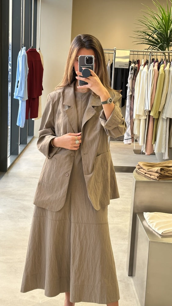 Sleeveless  Dress + Blazer Sets