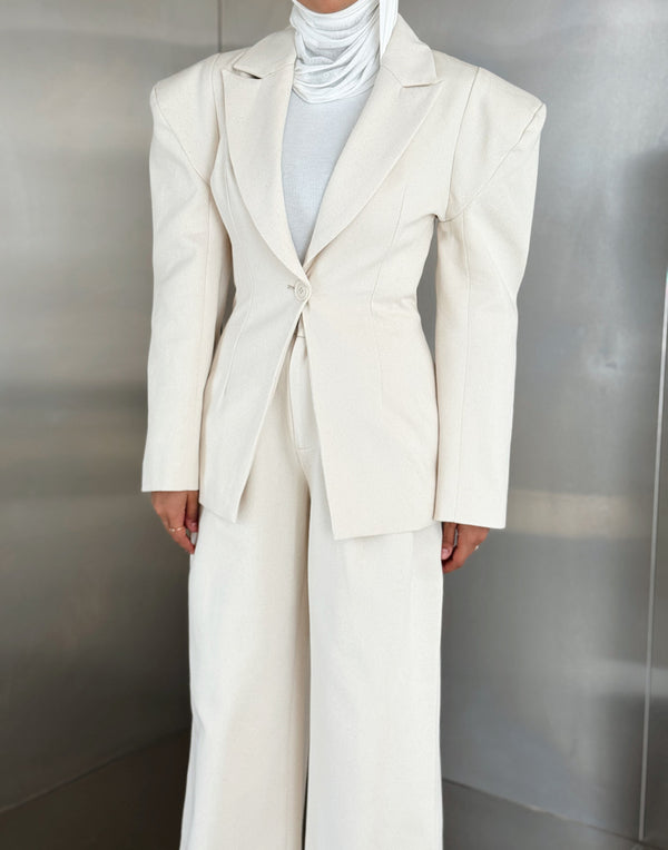 Broad Shouldered Blazer Set