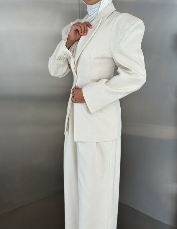 Broad Shouldered Blazer Set