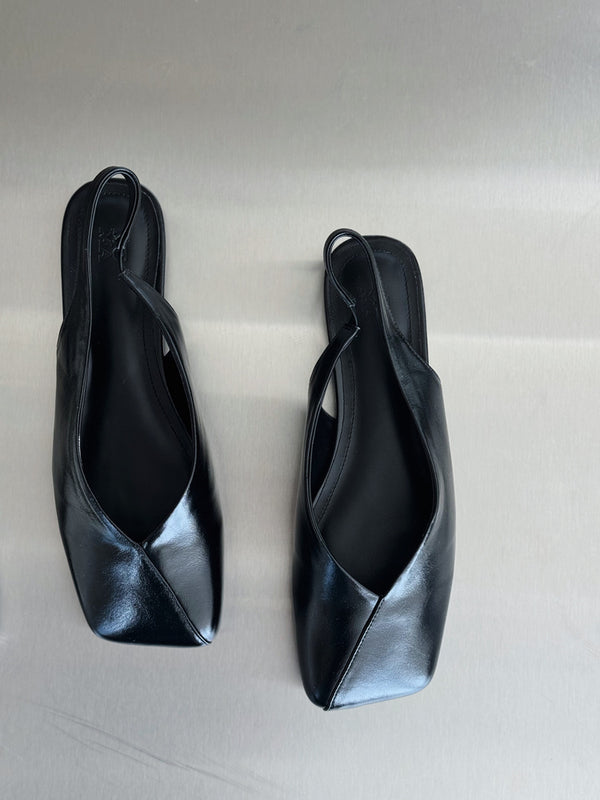 Square Head Flat Mules
