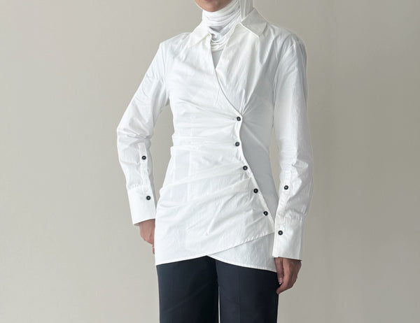 Buttoned Asymmetrical Shirt
