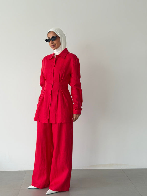 Peplum Hem Shirt & Pants