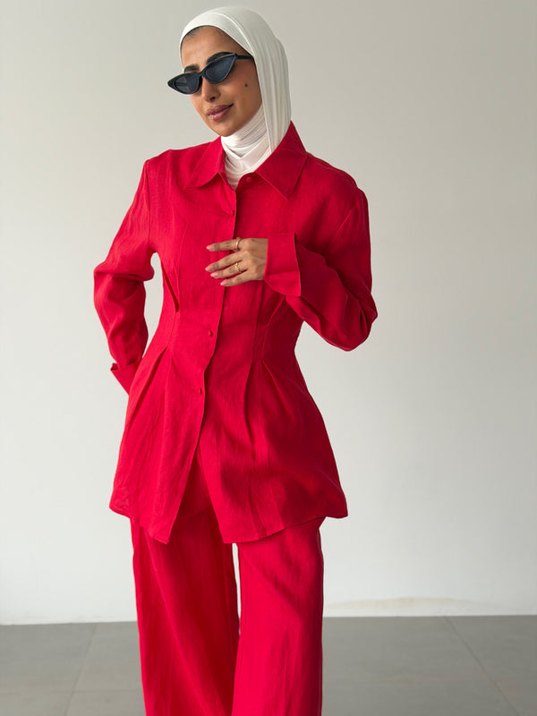 Peplum Hem Shirt & Pants