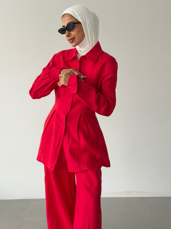 Peplum Hem Shirt & Pants