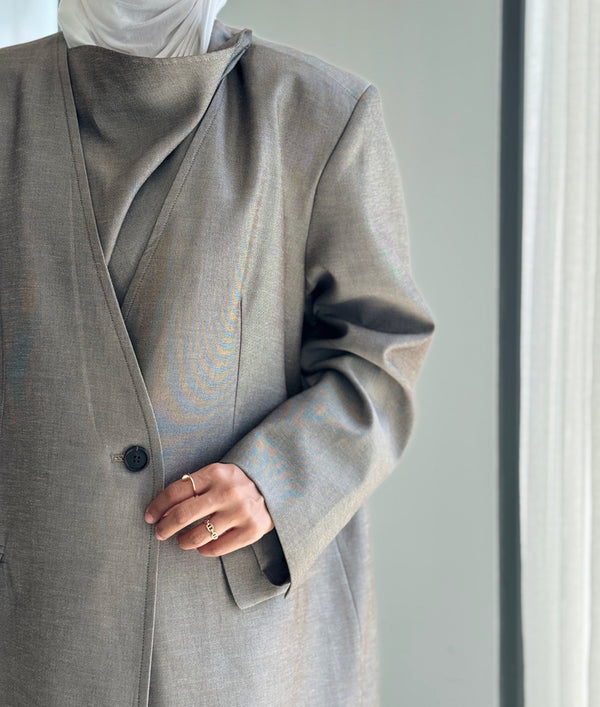 Asymmetrical Collar Blazer