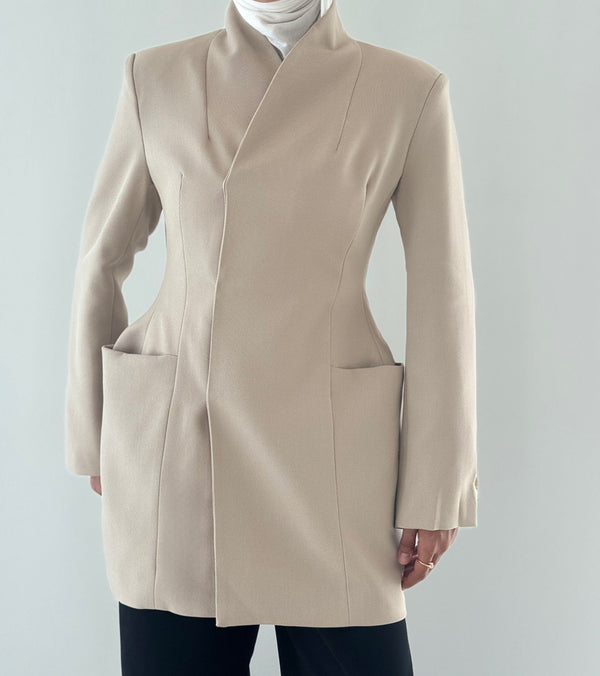 2 Pocket Collarless Blazer