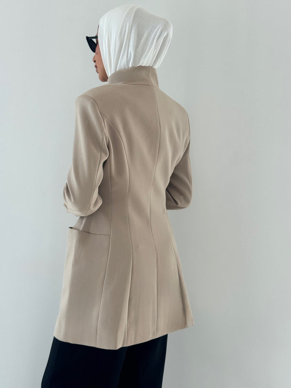 2 Pocket Collarless Blazer