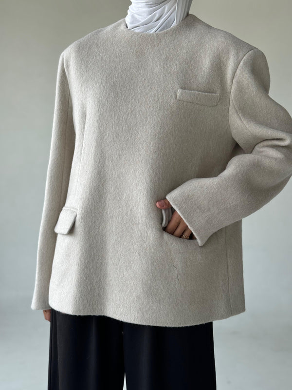 Vintage Wool Pullover Jacket