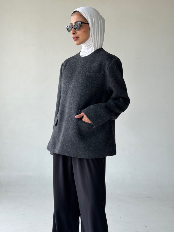 Vintage Wool Pullover Jacket