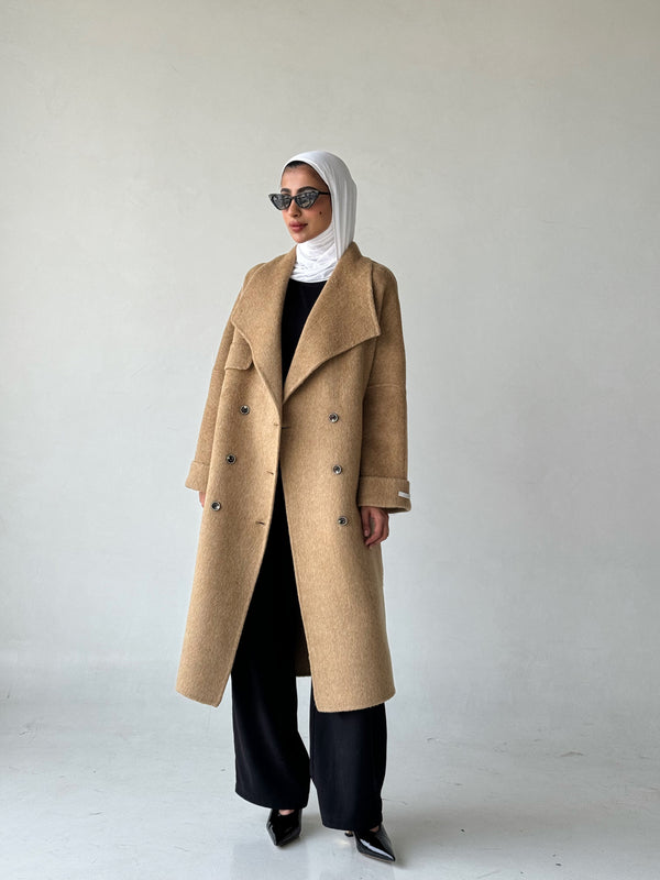 Buttoned Casual Wolen Coat