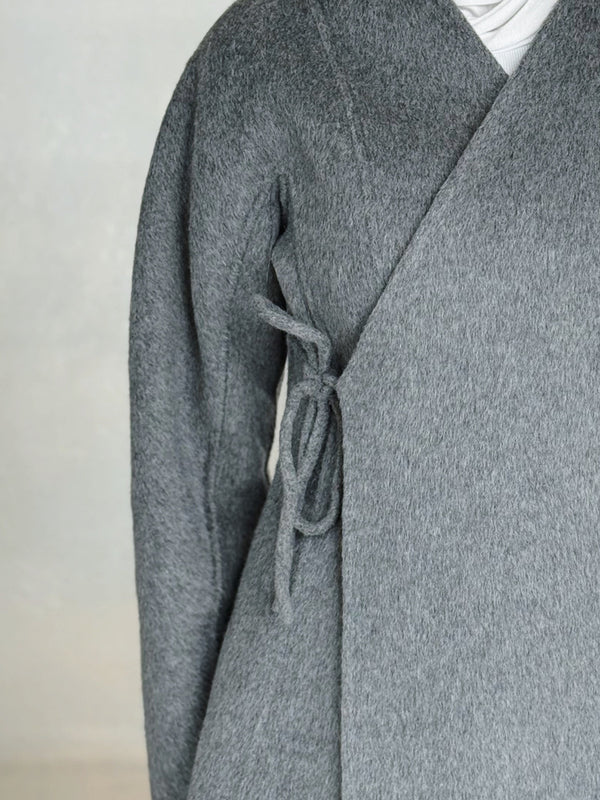 Vneck Blazer Side Tie Woolen